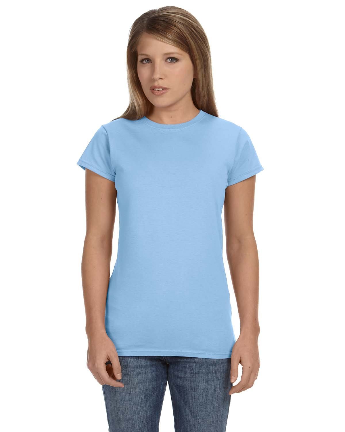 Gildan G640L Ladies' Softstyle in Light Blue