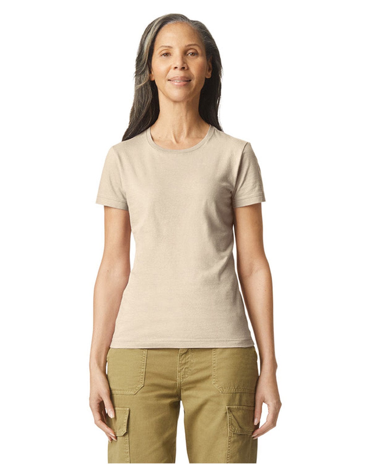 Gildan G640L Ladies' Softstyle in Sand