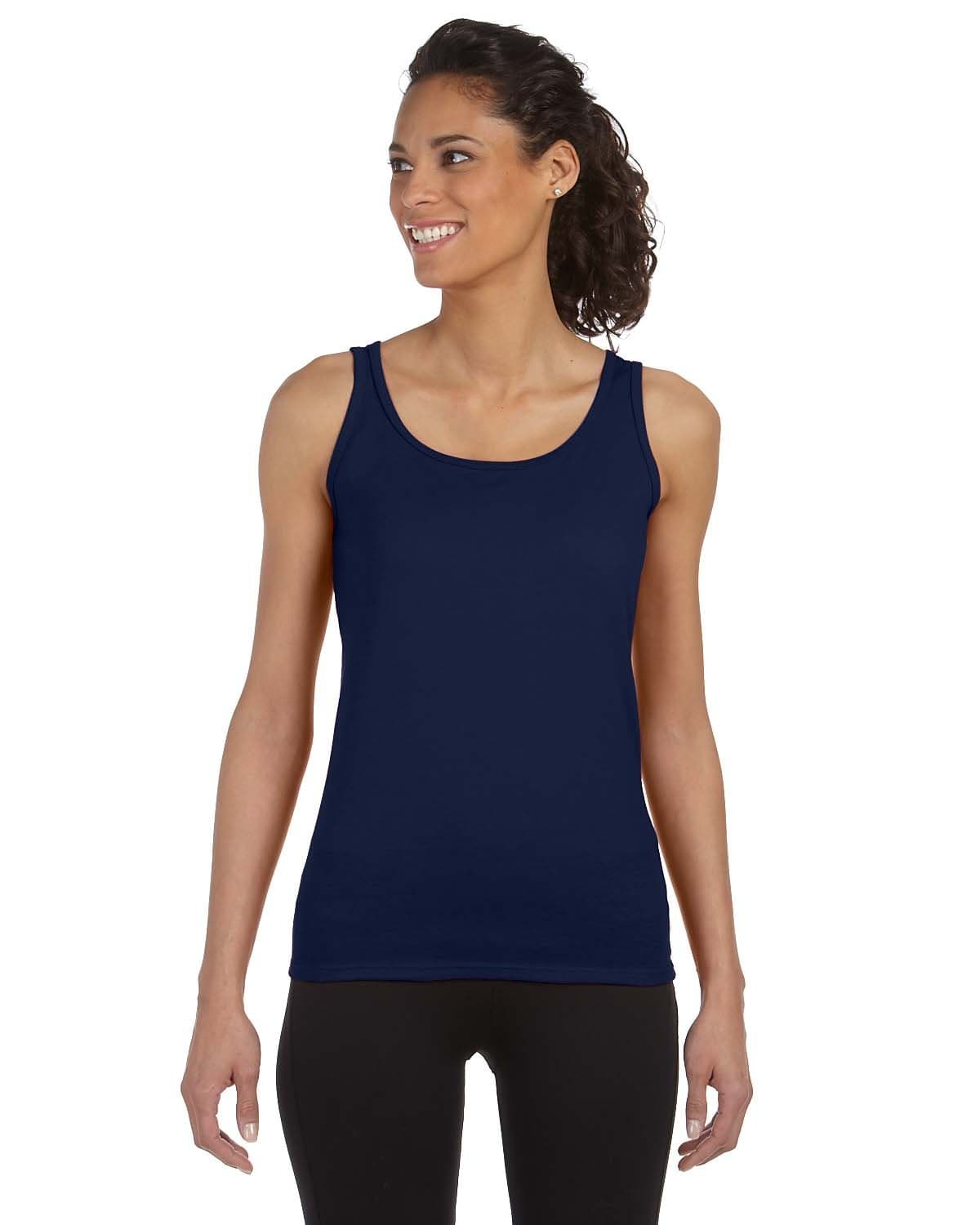 Gildan G642L Softstyle Junior Fit Tank Top in Navy