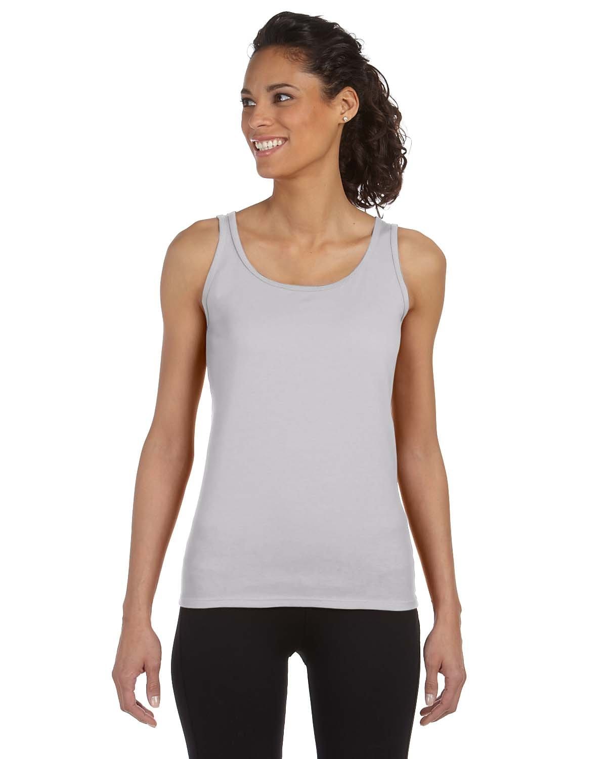 Gildan G642L Softstyle Junior Fit Tank Top in Rs Sport Grey