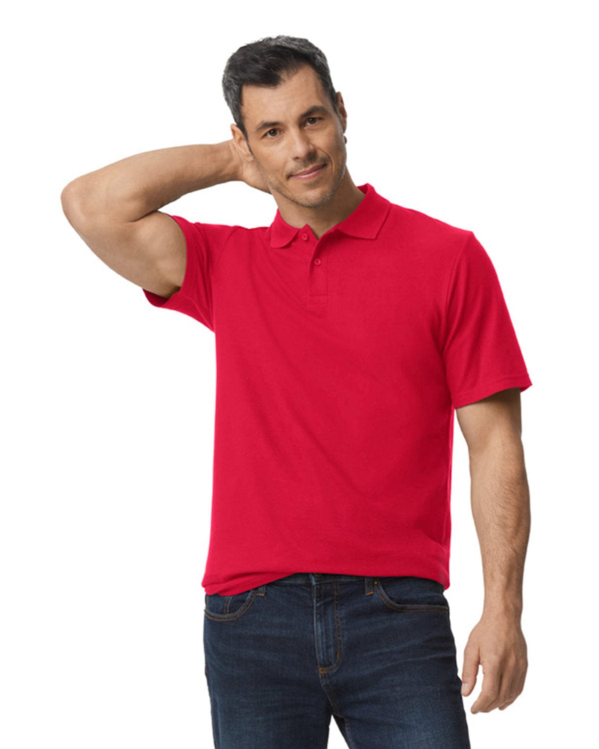 Gildan G648 Men's Softstyle Double Pique Polo in 