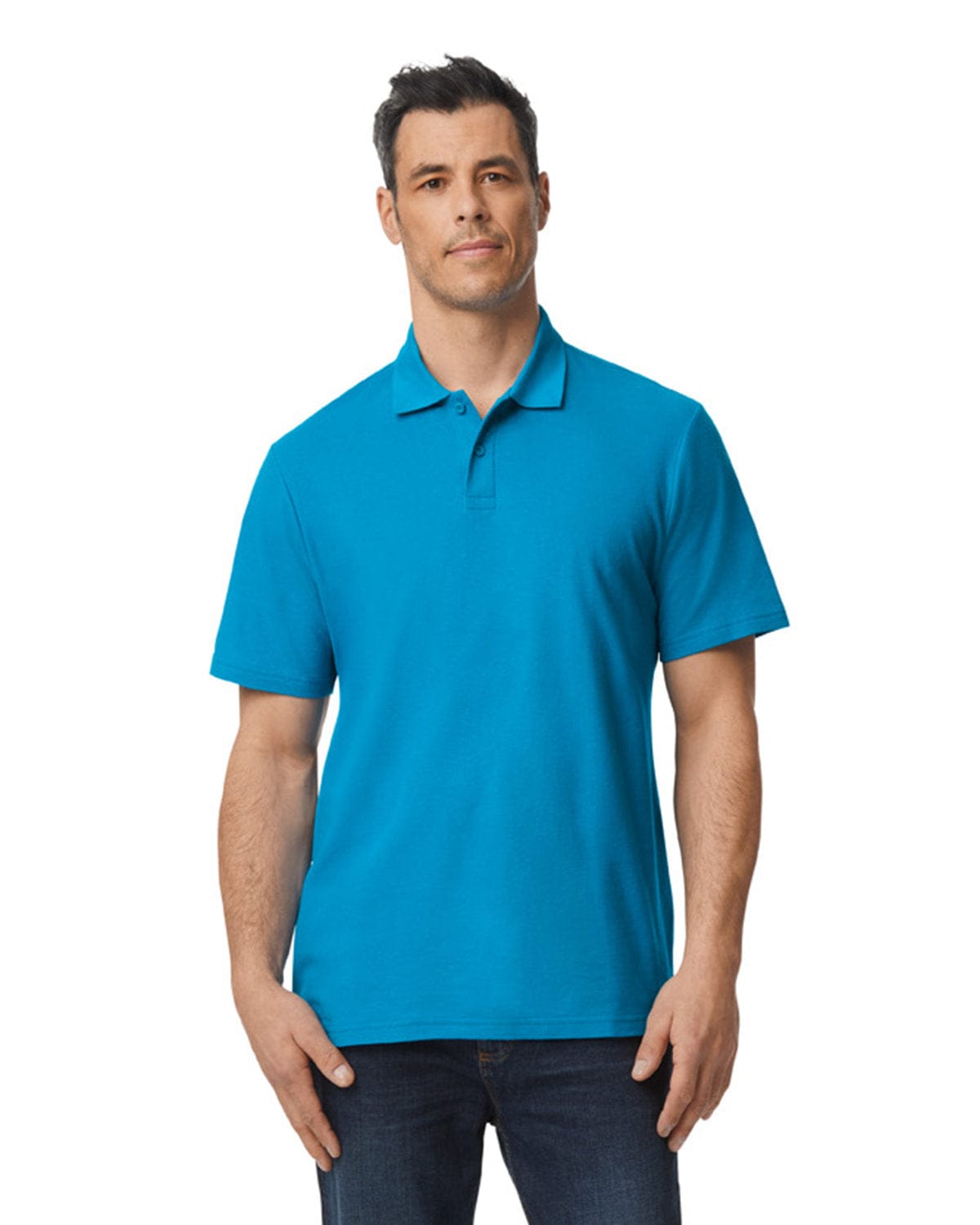 Gildan G648 Men's Softstyle Double Pique Polo in Sapphire