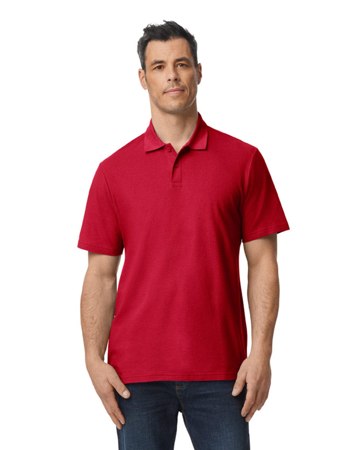 Gildan G648 Men's Softstyle Double Pique Polo in 