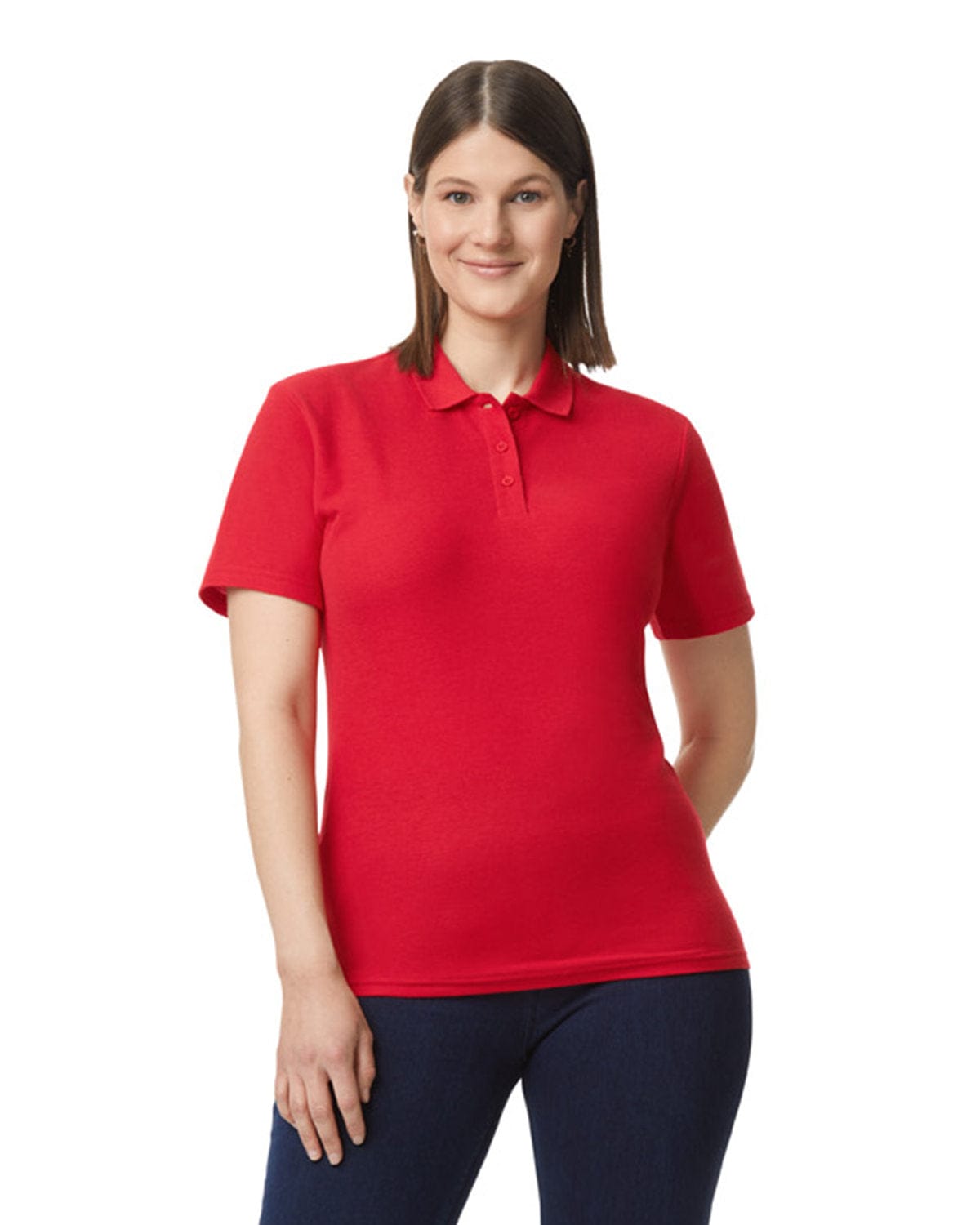 Gildan G648L Ladies' Softstyle Double Pique Polo in 