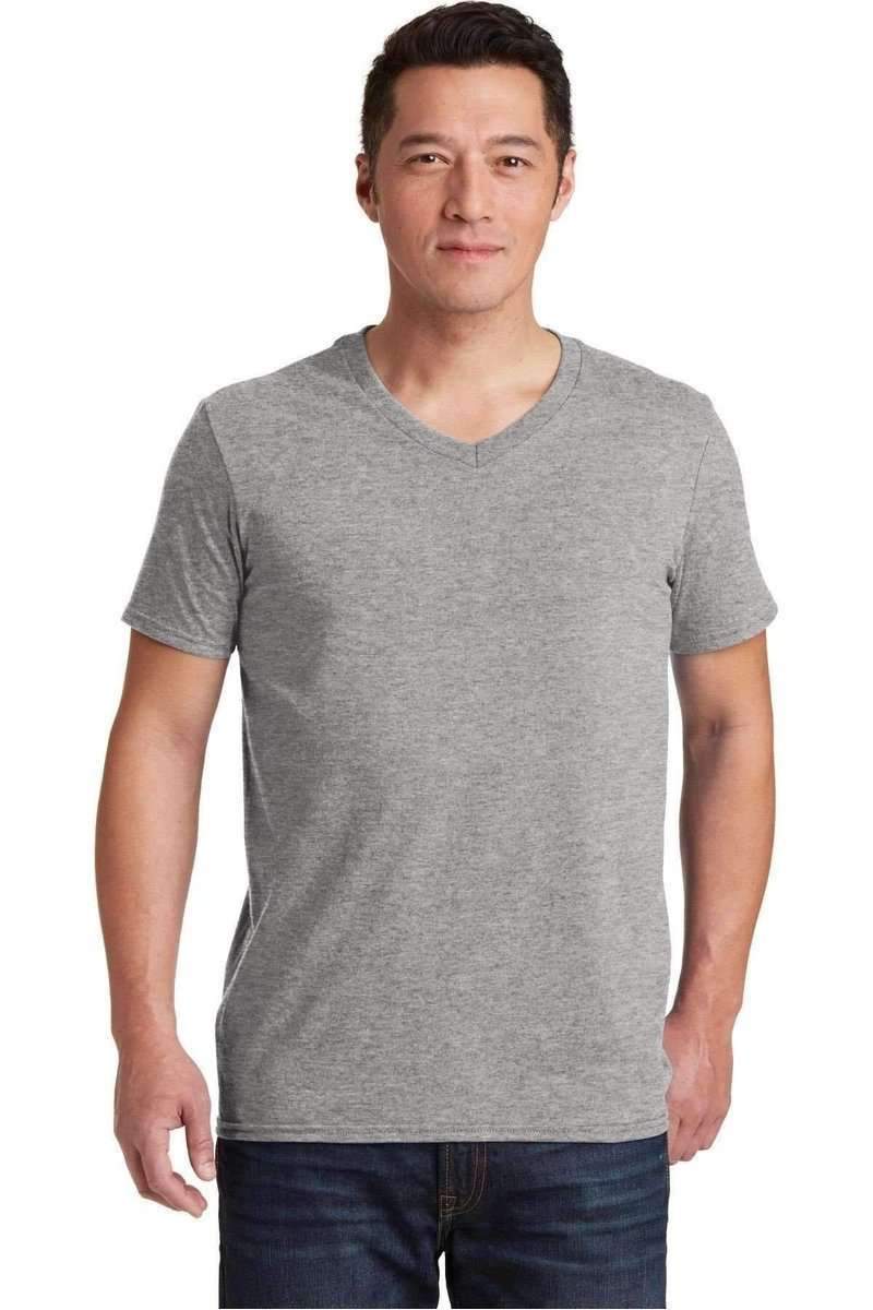 Gildan G64V Softstyle V-Neck in Sport Grey