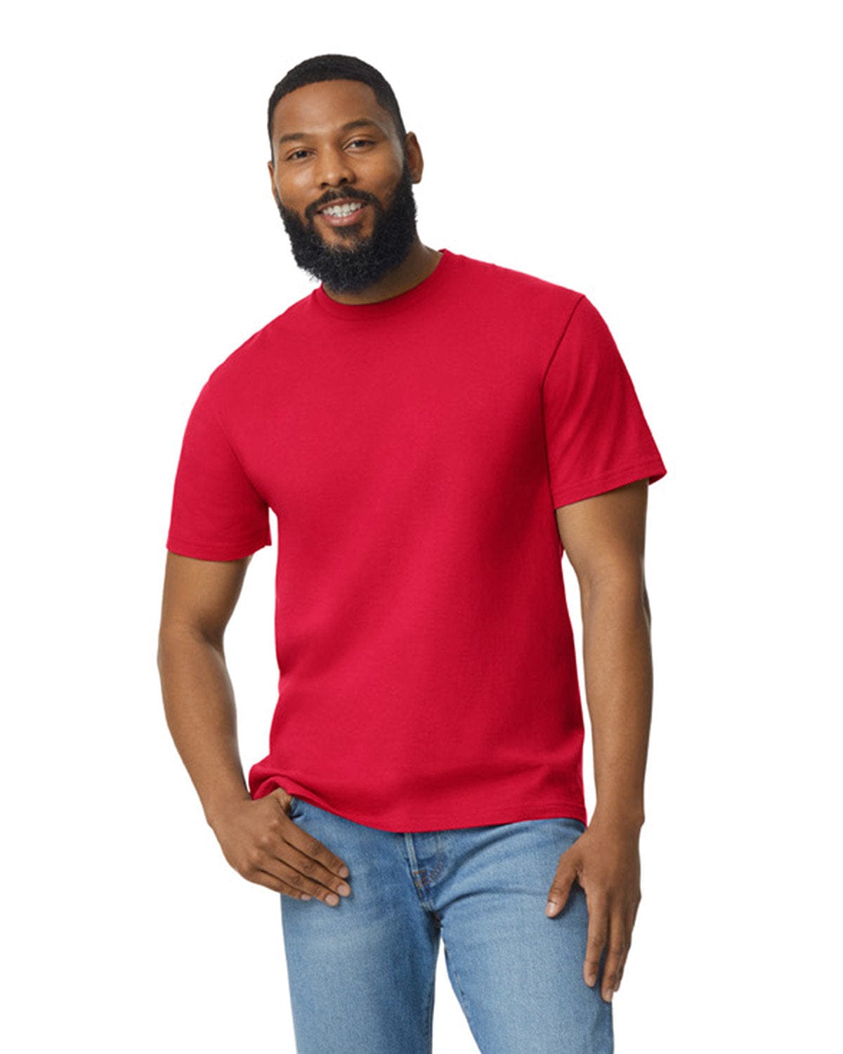 Gildan G650 Unisex Softstyle Midweight T-Shirt in Red