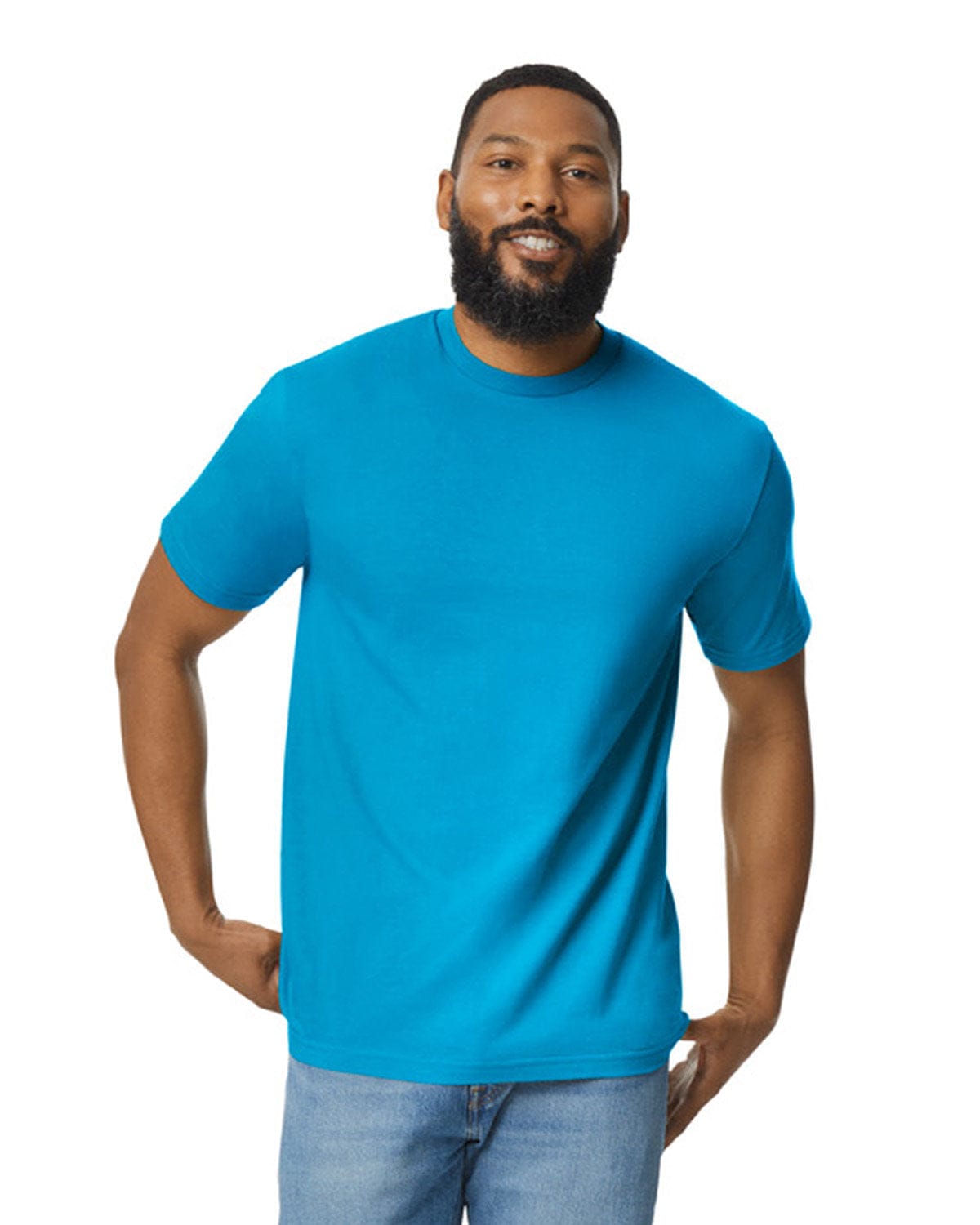 Gildan G650 Unisex Softstyle Midweight T-Shirt in Sapphire