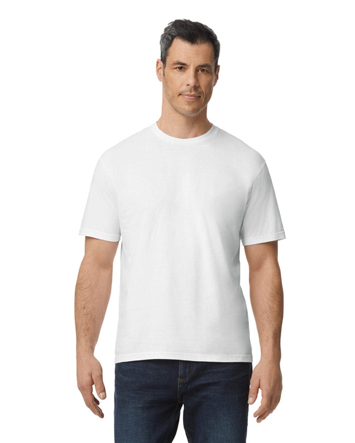 Gildan G650 Unisex Softstyle Midweight T-Shirt in White