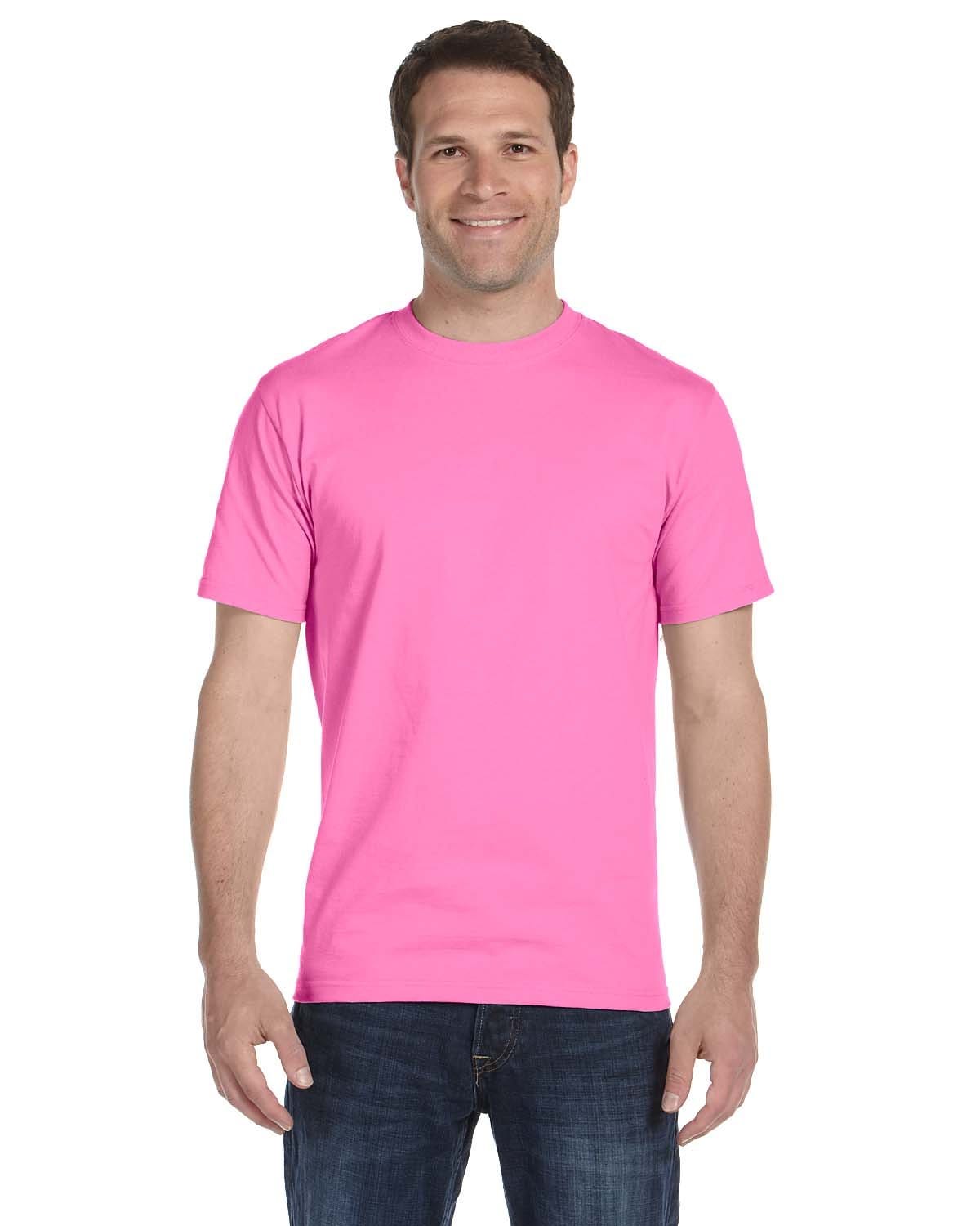 Gildan G800: 50/50 Poly-Cotton Blend in Azalea