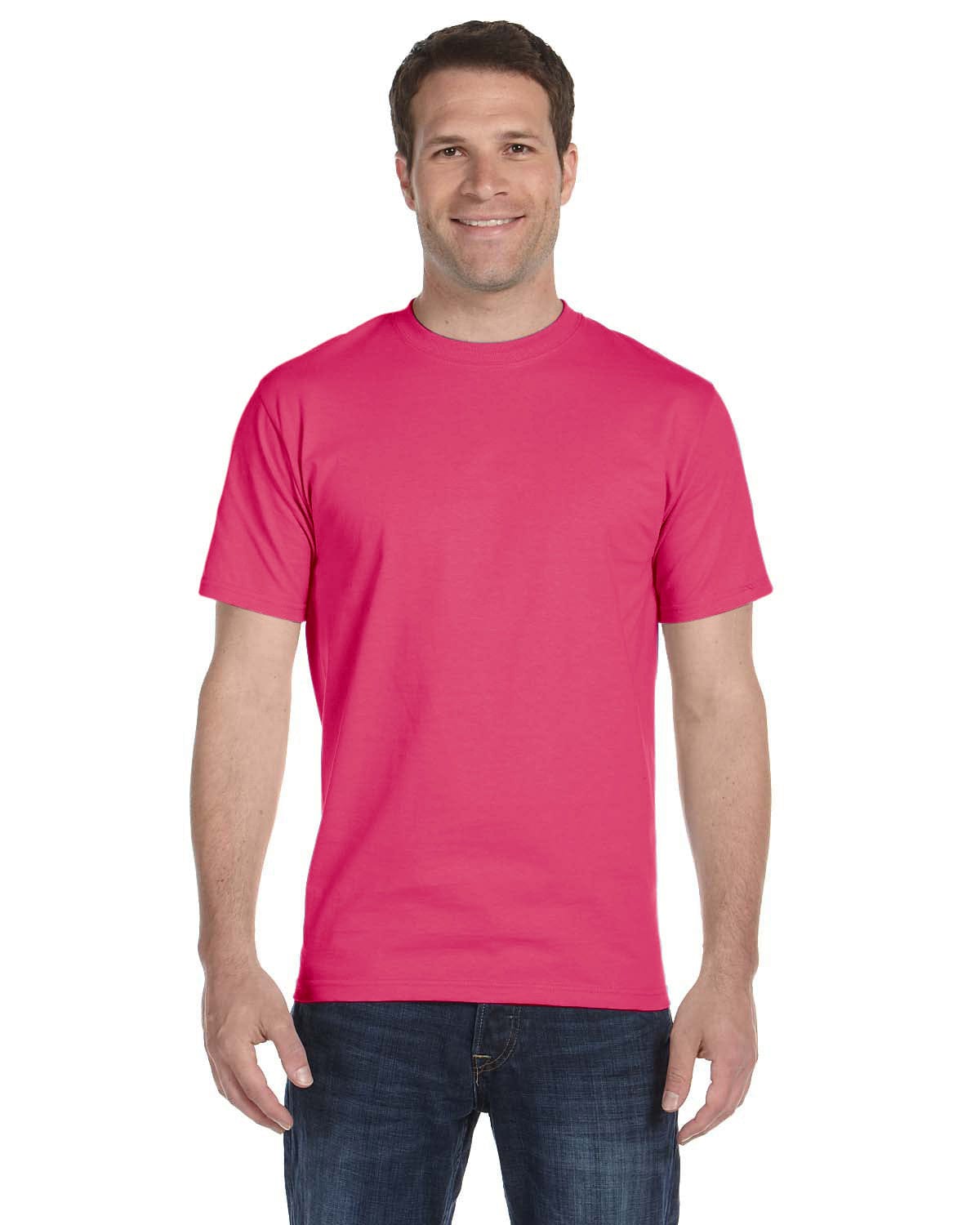 Gildan G800: 50/50 Poly-Cotton Blend in Heliconia