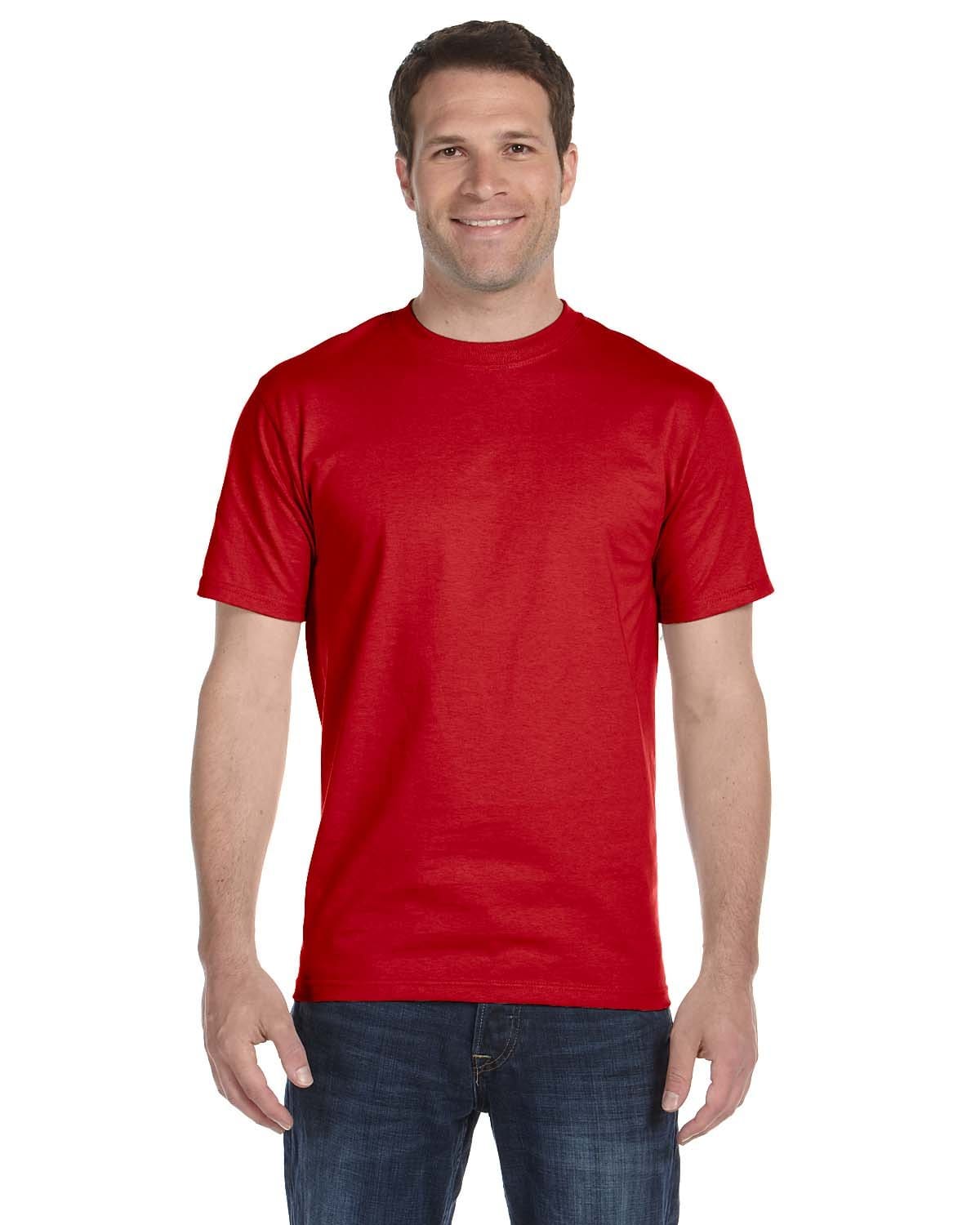 Gildan 8000 DryBlend 50/50 Cotton/Poly T-Shirt in Red