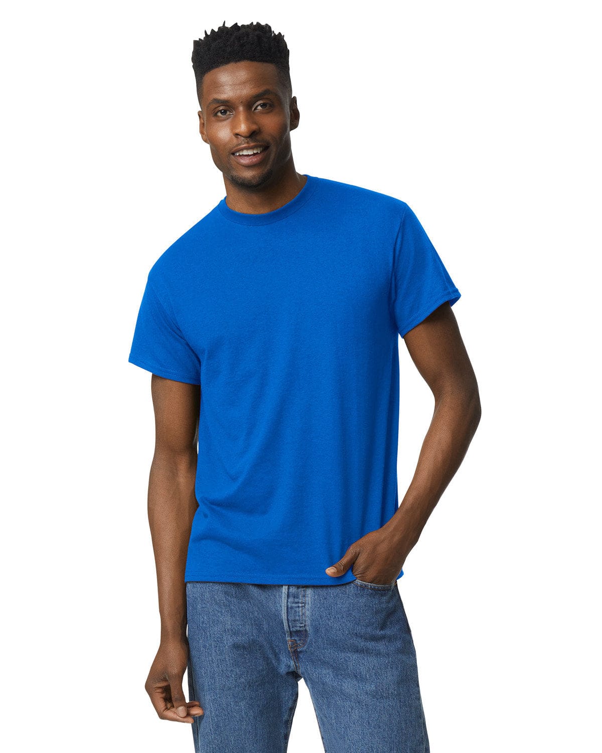 Gildan 8000 DryBlend 50/50 Cotton/Poly T-Shirt in Royal