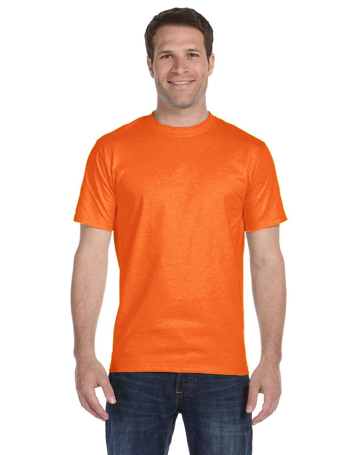 Gildan G800: 50/50 Poly-Cotton Blend in S Orange