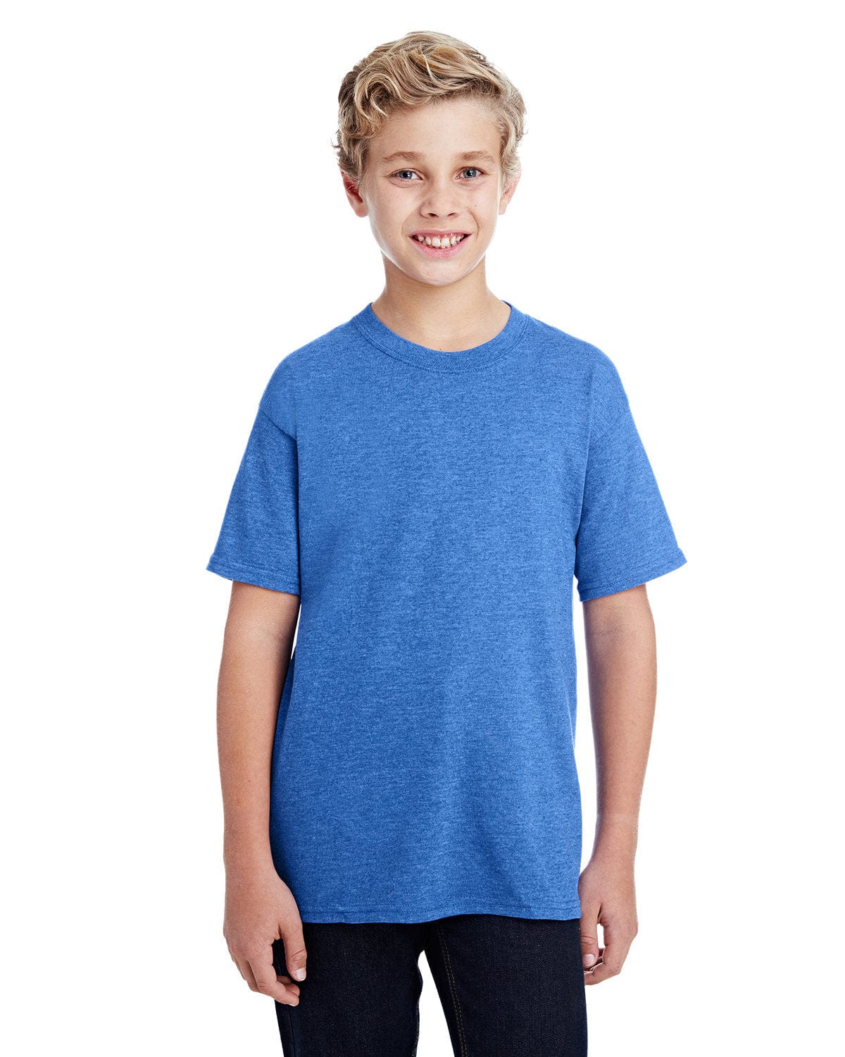 Gildan: G800B Youth 50/50 T-Shirt in Hthr Sport Royal