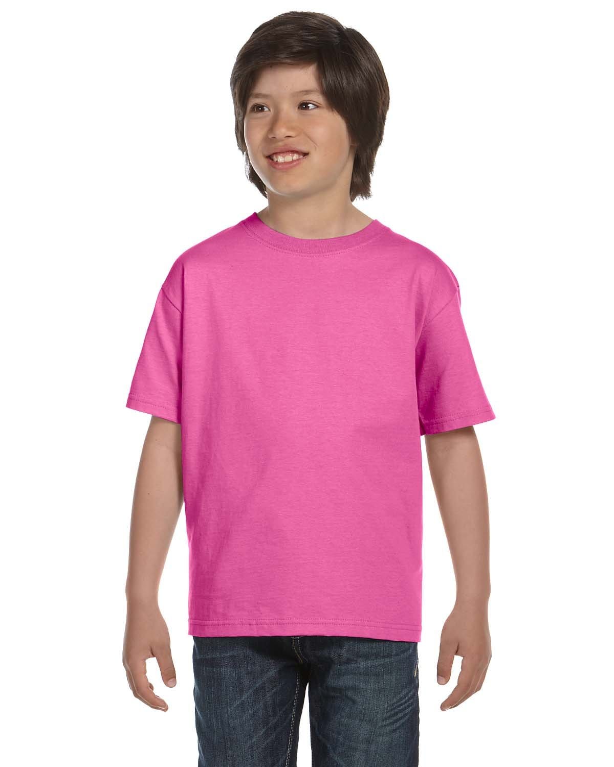 Gildan: G800B Youth 50/50 T-Shirt in Azalea