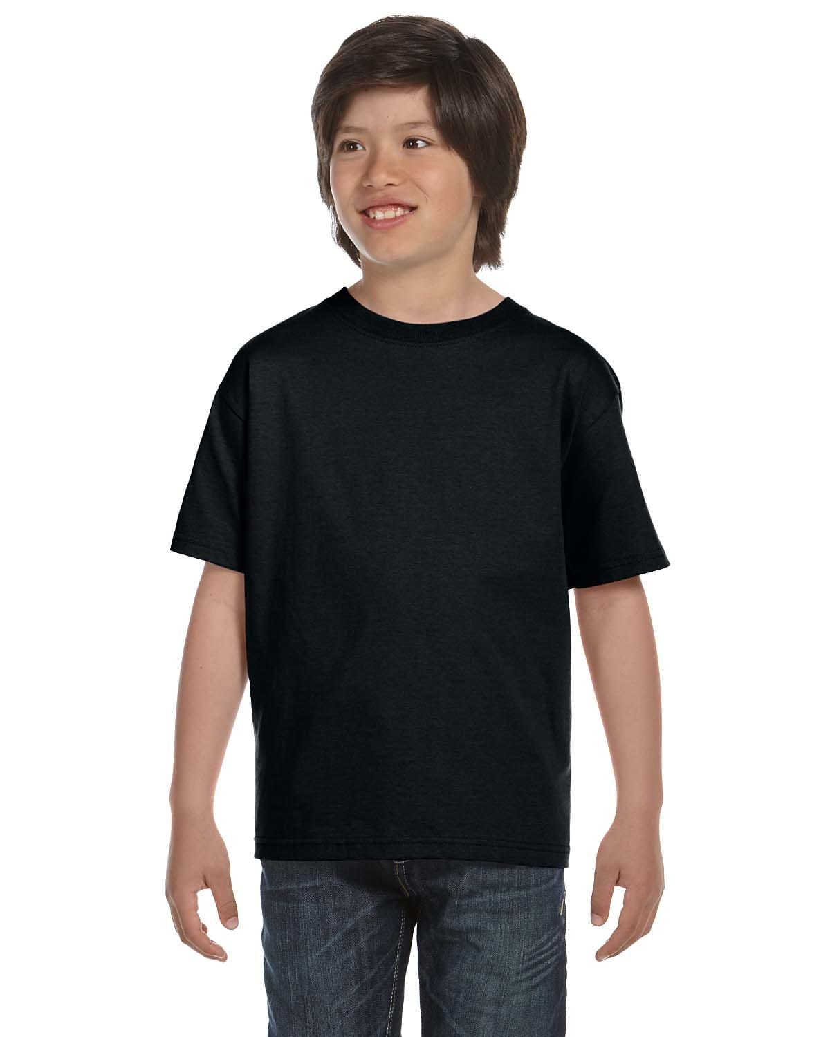 Gildan: G800B Youth 50/50 T-Shirt in Black