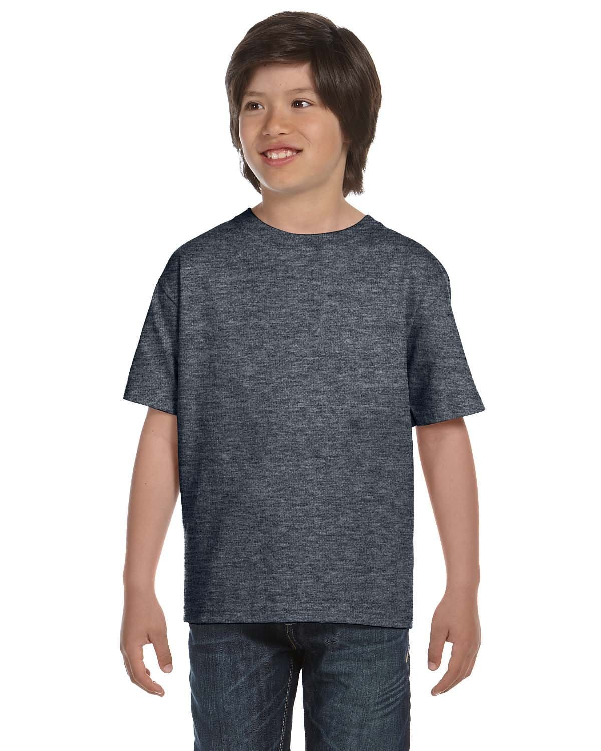 Gildan: G800B Youth 50/50 T-Shirt in Dark Heather