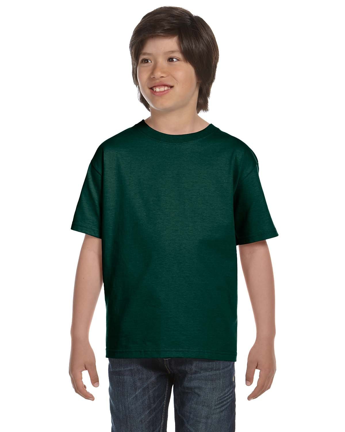 Gildan: G800B Youth 50/50 T-Shirt in Forest Green