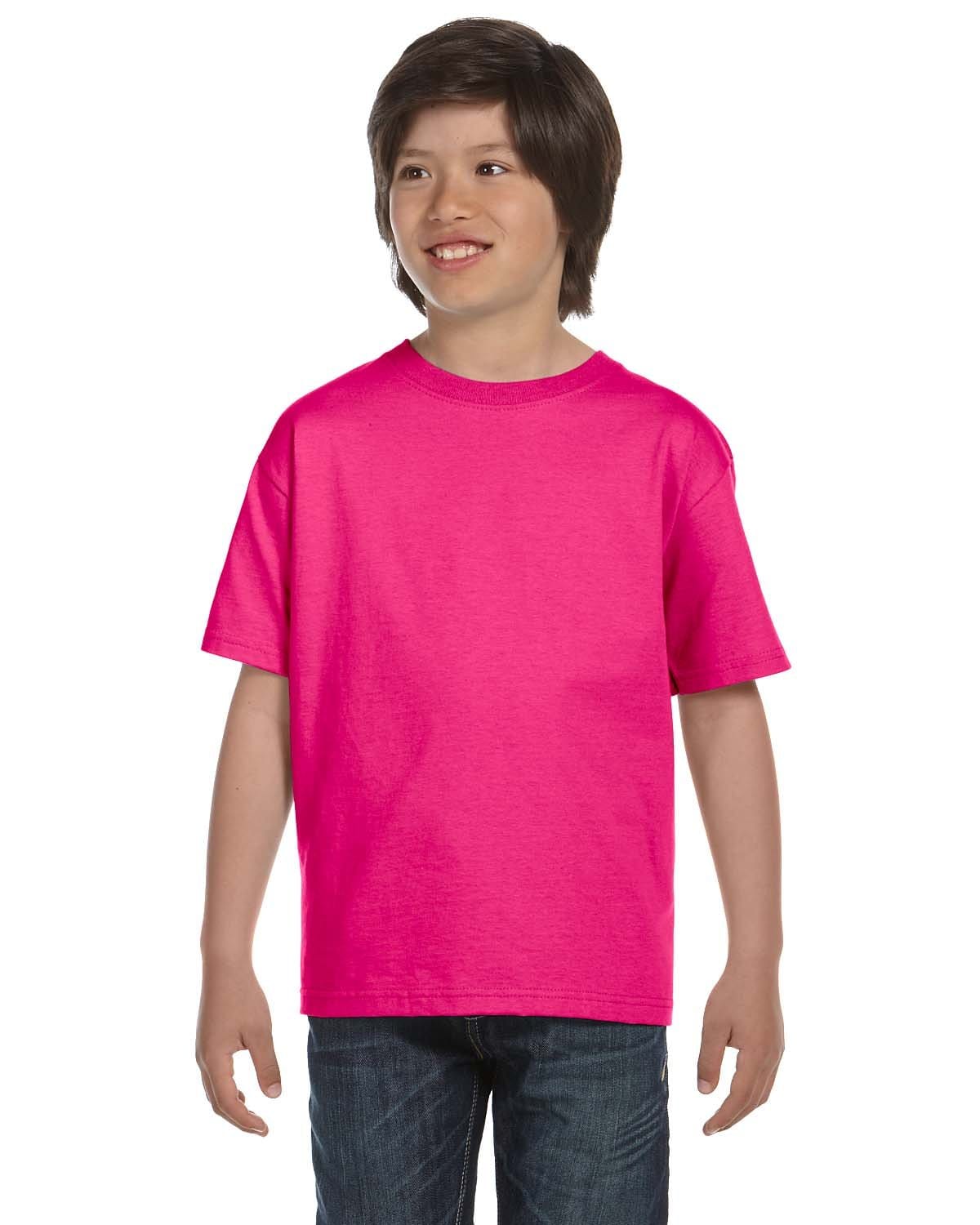 Gildan: G800B Youth 50/50 T-Shirt in Heliconia