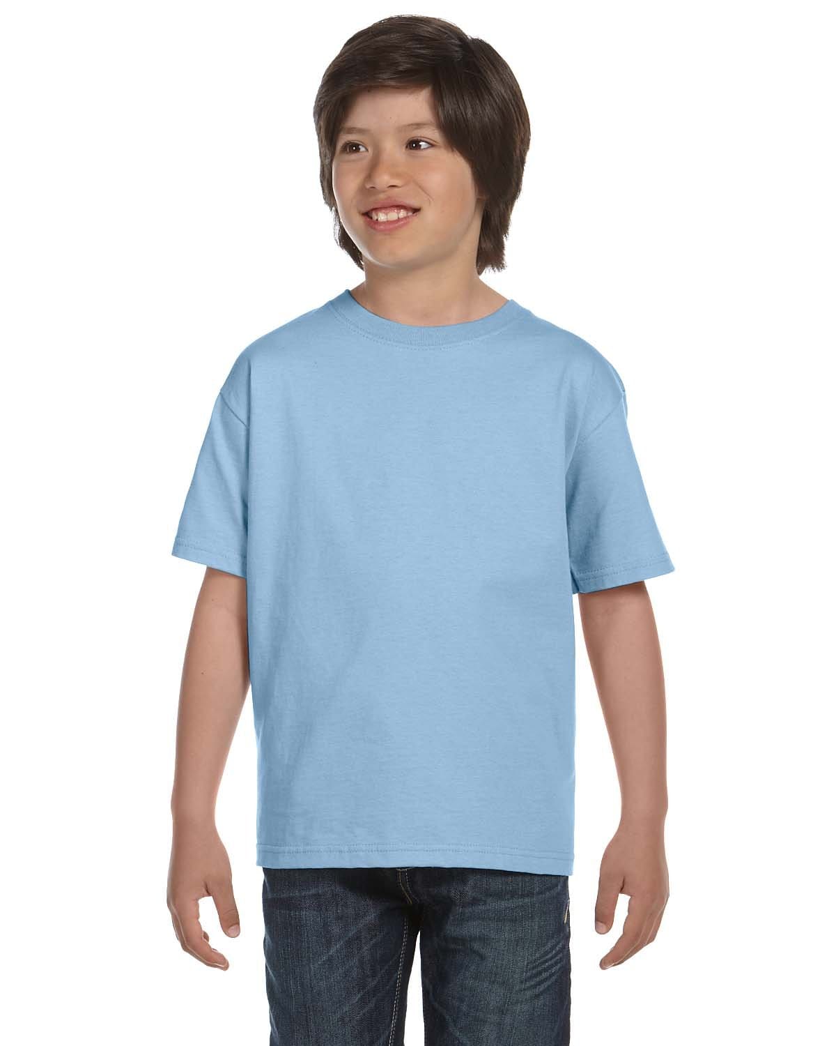 Gildan: G800B Youth 50/50 T-Shirt in Light Blue