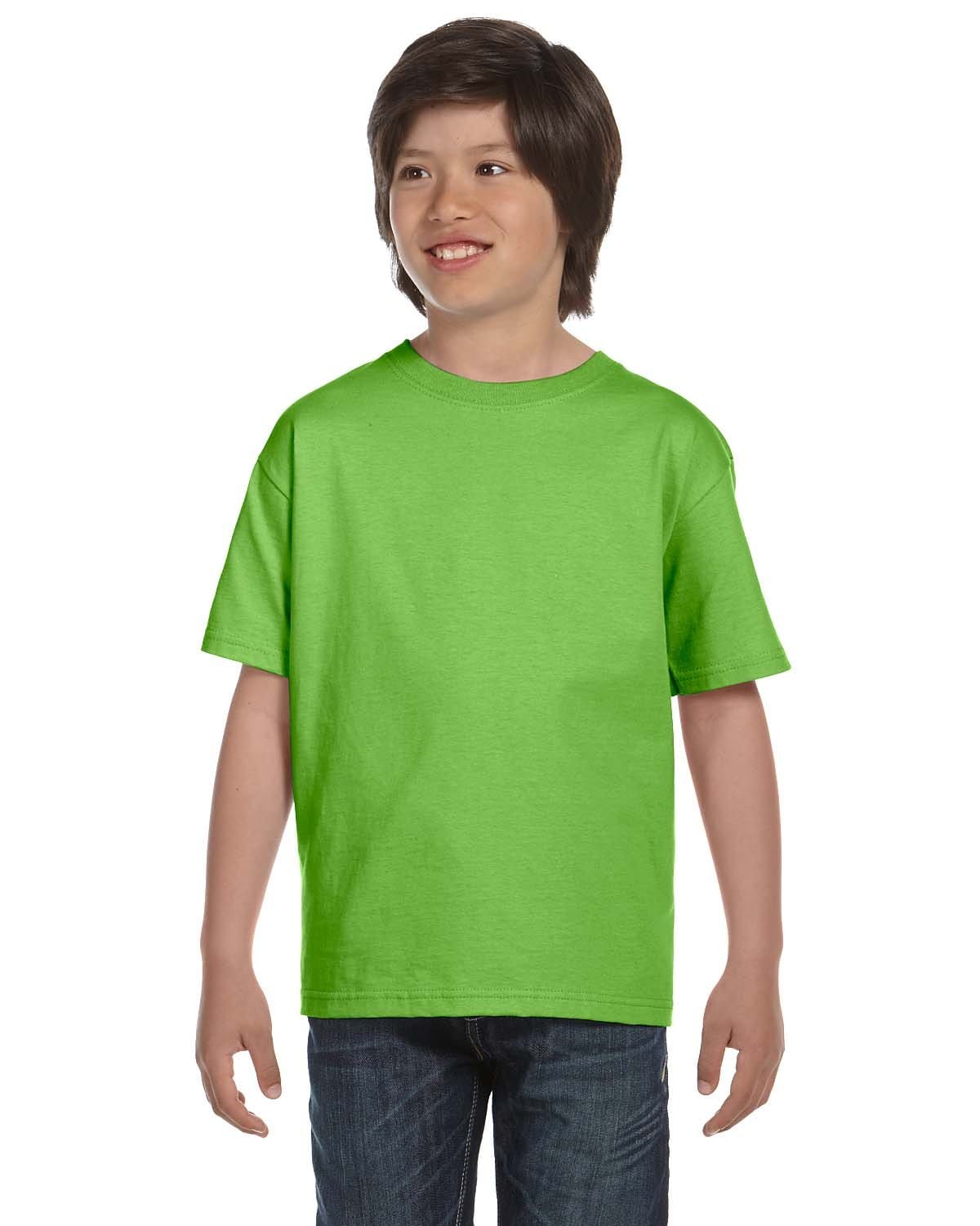Gildan: G800B Youth 50/50 T-Shirt in Lime