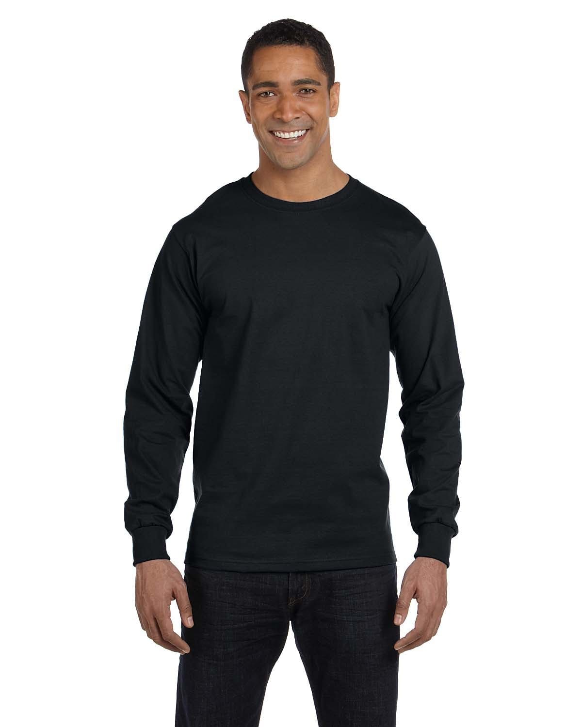 Gildan G840 DryBlend 50 Cotton/50 Poly Long Sleeve T-Shirt in Black
