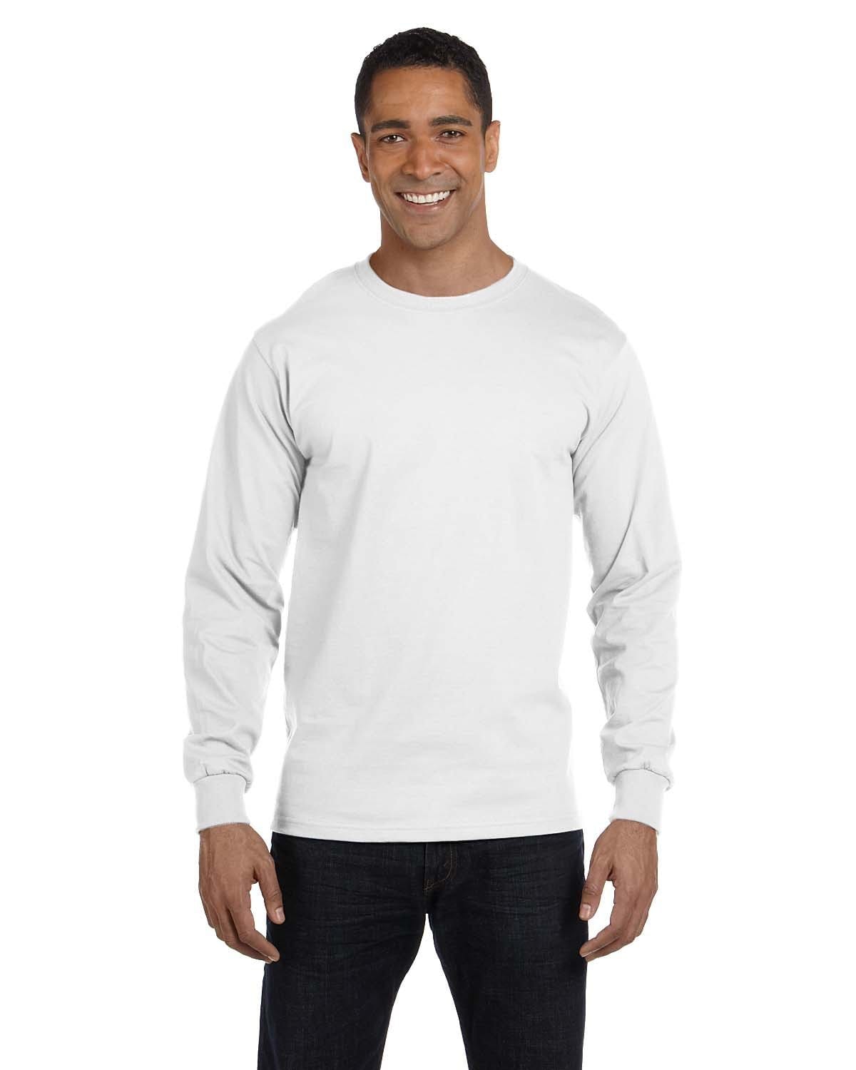 Gildan G840 DryBlend 50 Cotton/50 Poly Long Sleeve T-Shirt in White