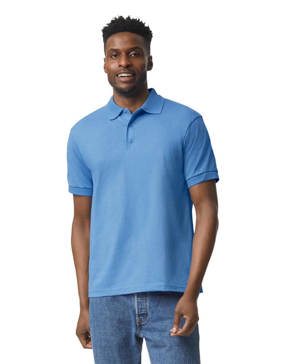 Gildan 8800 DryBlend Moisture-Wicking Jersey Knit Polo in Carolina Blue