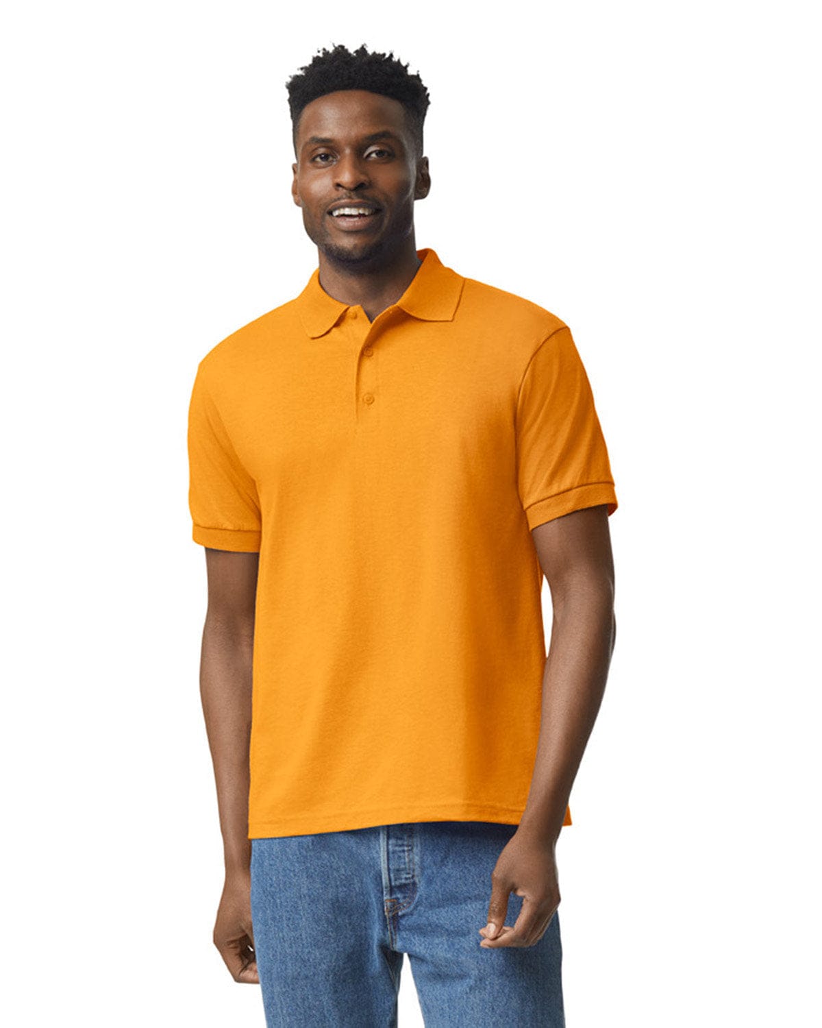 Gildan 8800 DryBlend Moisture-Wicking Jersey Knit Polo in Gold