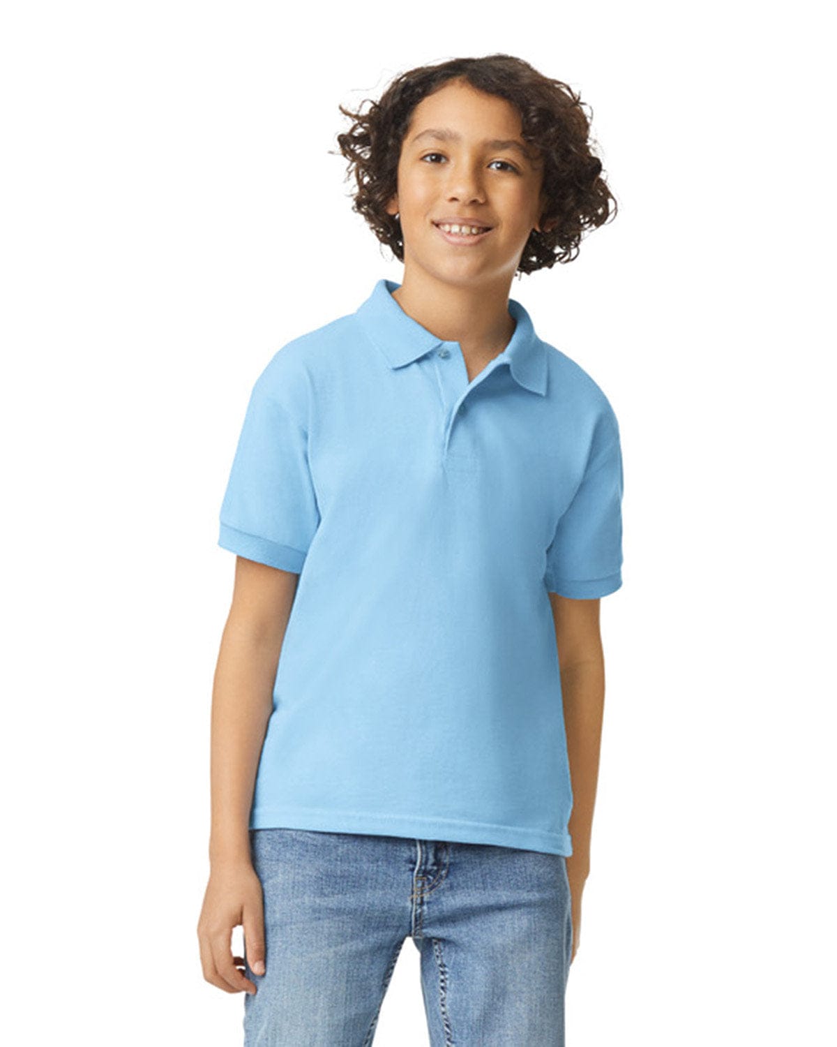 Gildan G880B Youth DryBlend 6-Ounce Jersey Knit Sport Shirt in Light Blue