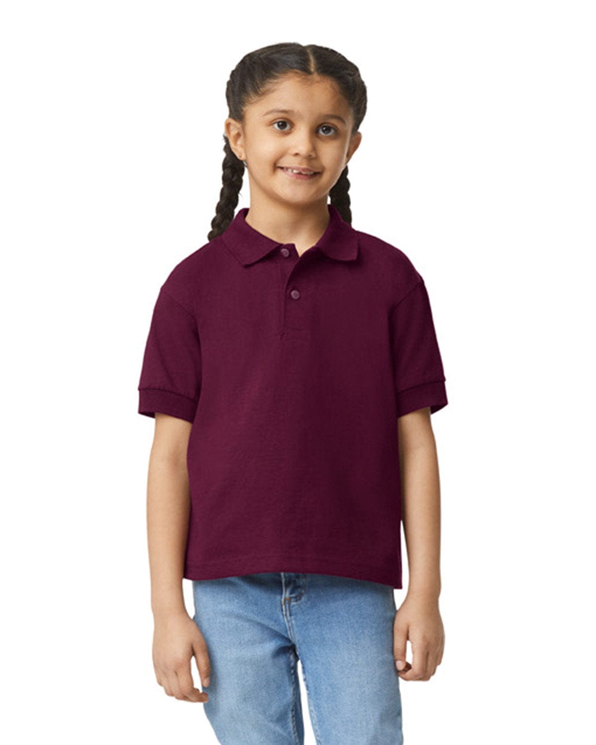 Gildan G880B Youth DryBlend 6-Ounce Jersey Knit Sport Shirt in Maroon