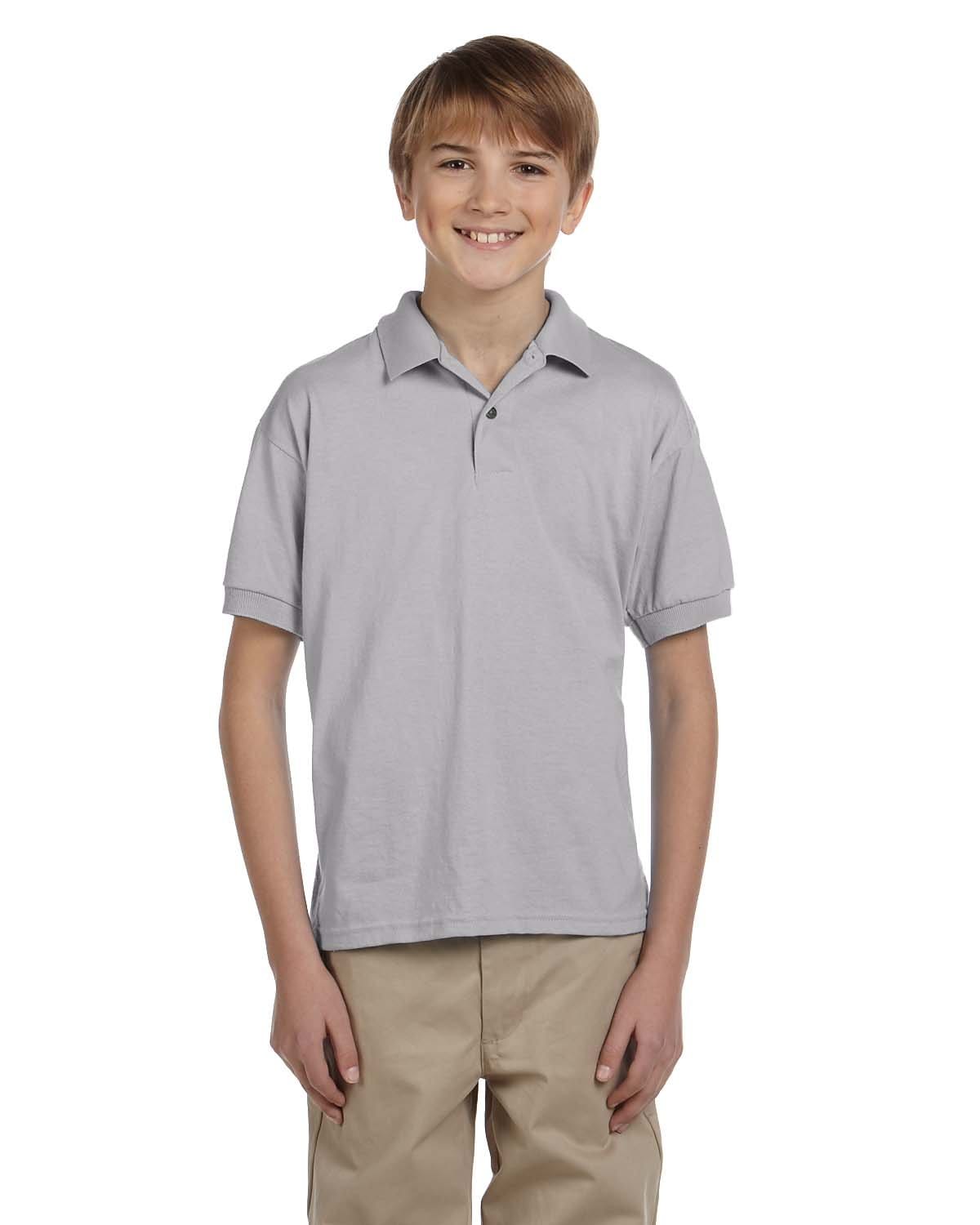 Gildan G880B Youth DryBlend 6-Ounce Jersey Knit Sport Shirt in Sport Grey