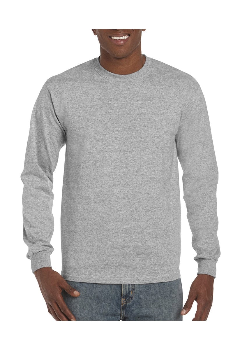 Gildan H400: ADULT Hammer Adult 6 oz. Long-Sleeve T-Shirt in Rs Sport Grey