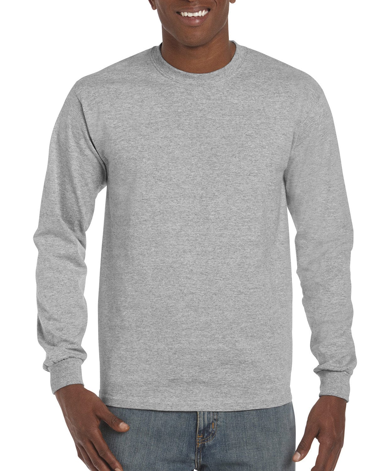 Gildan H400: ADULT Hammer Adult 6 oz. Long-Sleeve T-Shirt in Rs Sport Grey