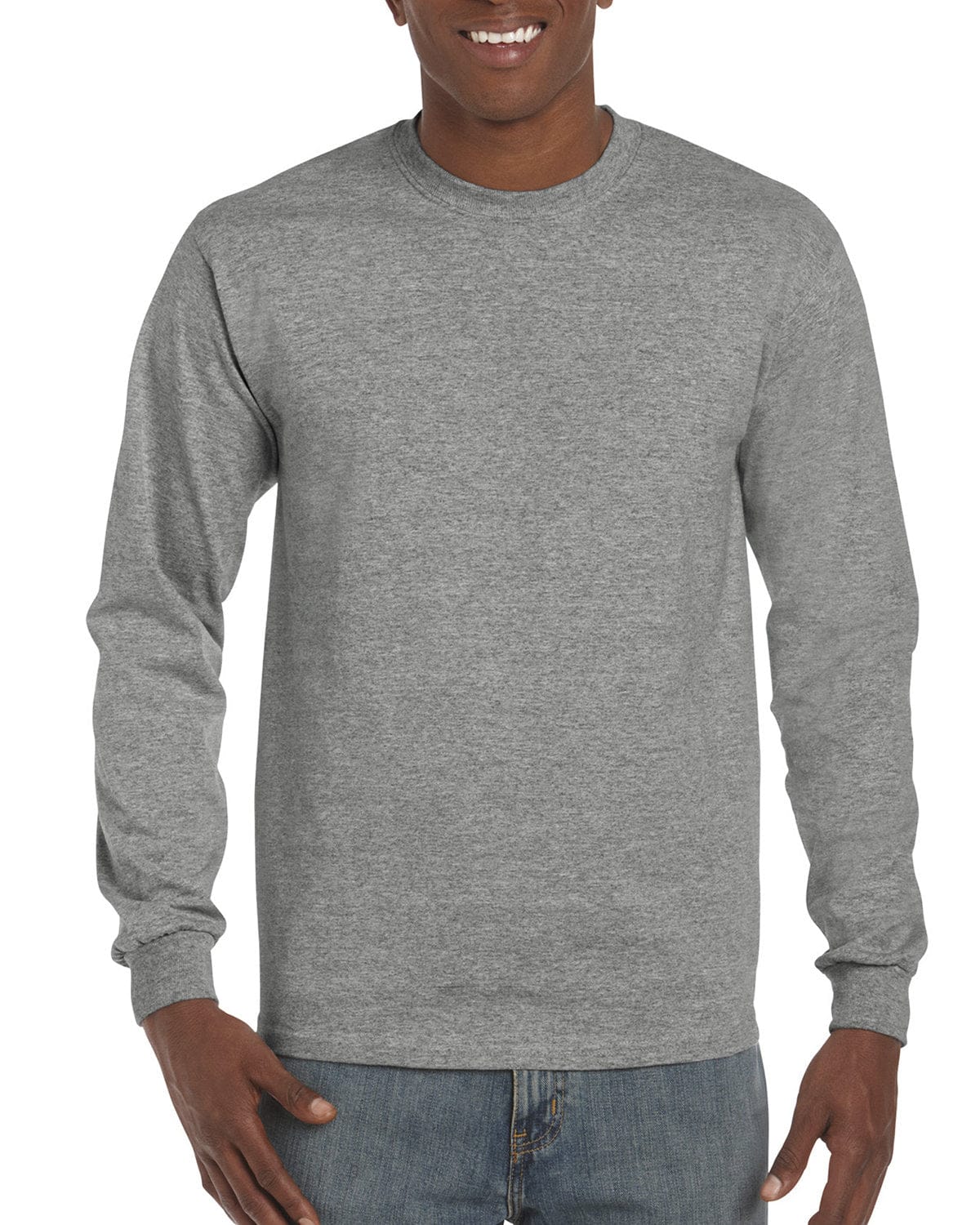 Gildan H400: ADULT Hammer Adult 6 oz. Long-Sleeve T-Shirt in Graphite Heather