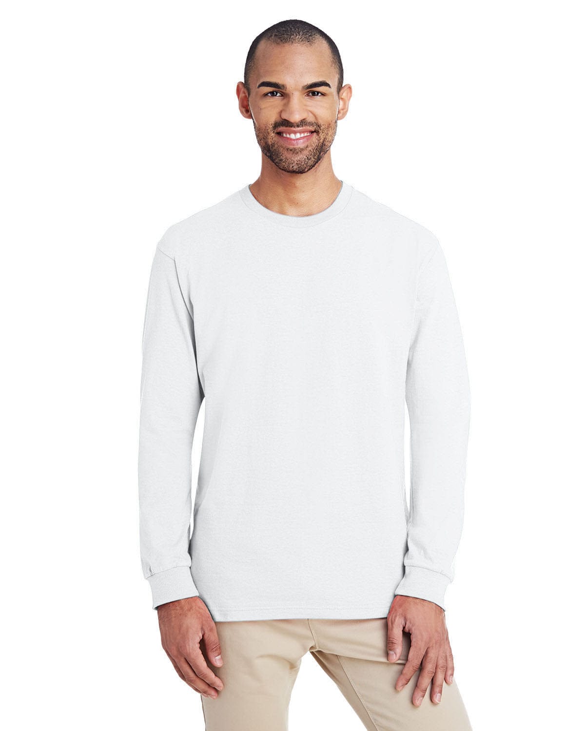 Gildan H400: ADULT Hammer Adult 6 oz. Long-Sleeve T-Shirt in White