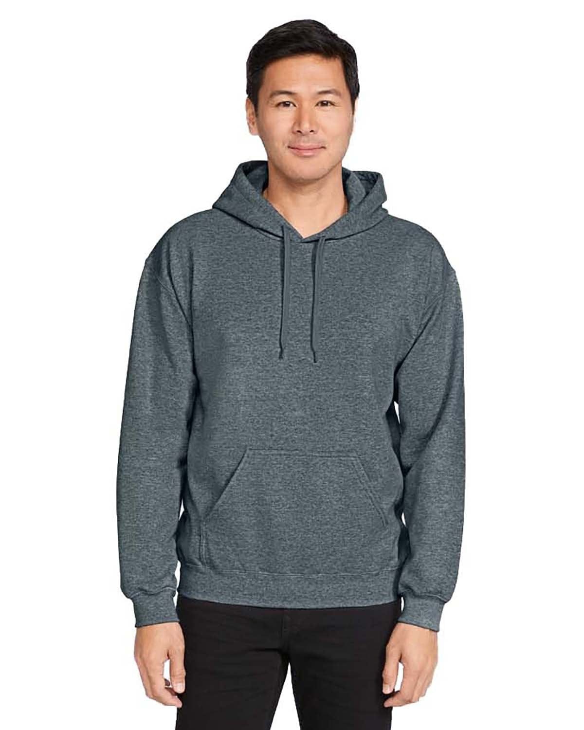 Gildan SF500 Adult Softstyle Fleece Pullover Hooded Sweatshirt, Basic Colors in 