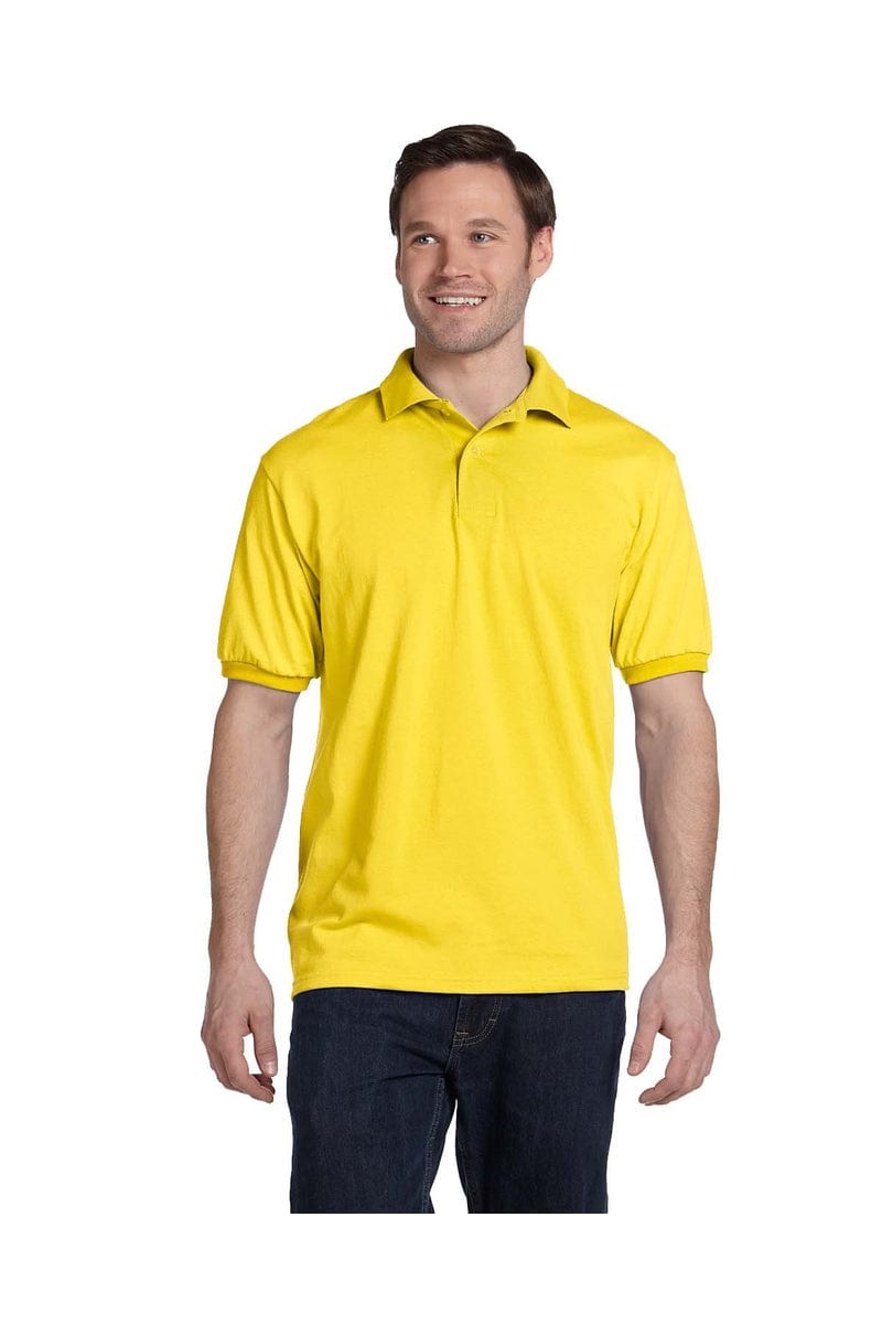 Hanes 054: Ecosmart Polo in Yellow