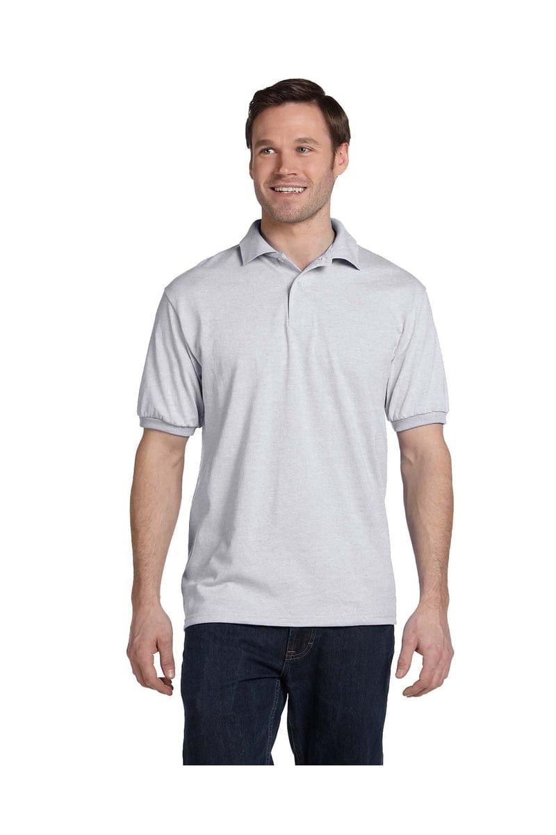 Hanes 054: Ecosmart Polo in Ash