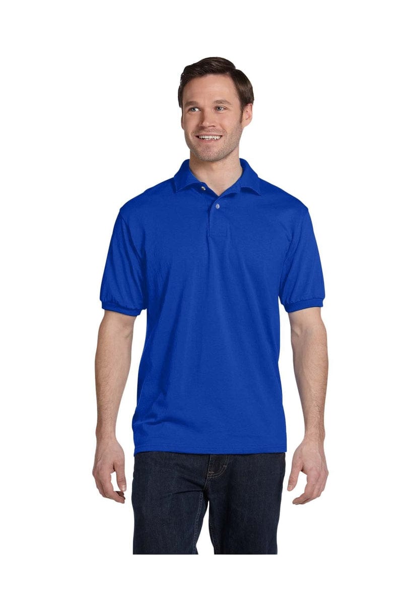Hanes 054: Ecosmart Polo in Deep Royal