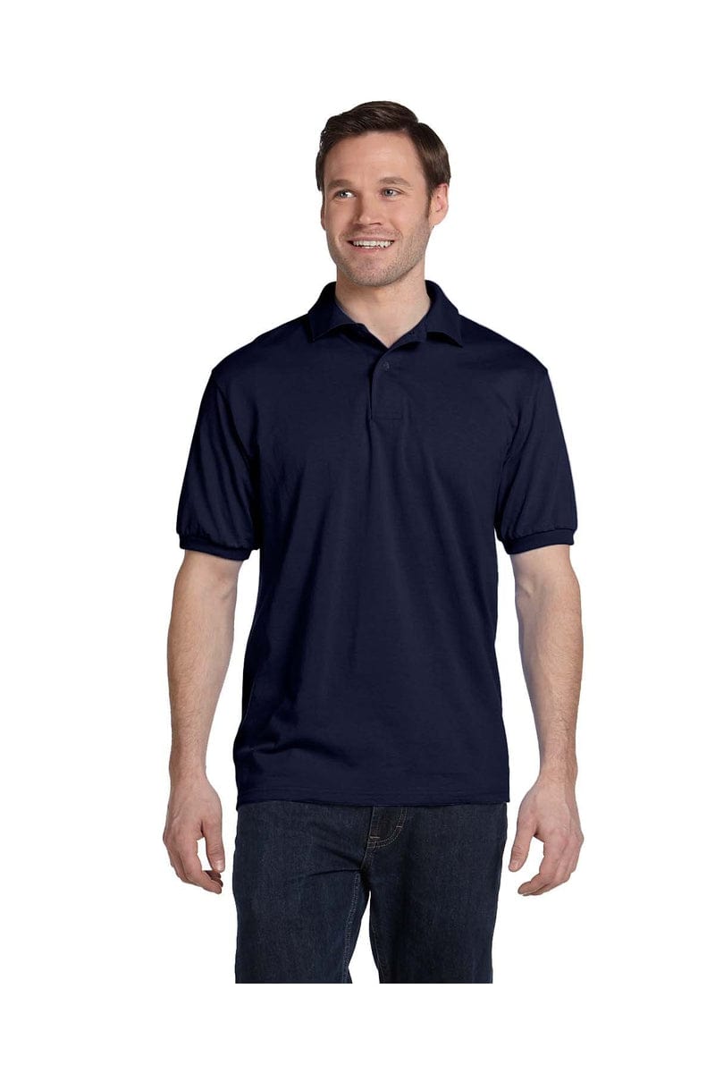 Hanes 054: Ecosmart Polo in Navy