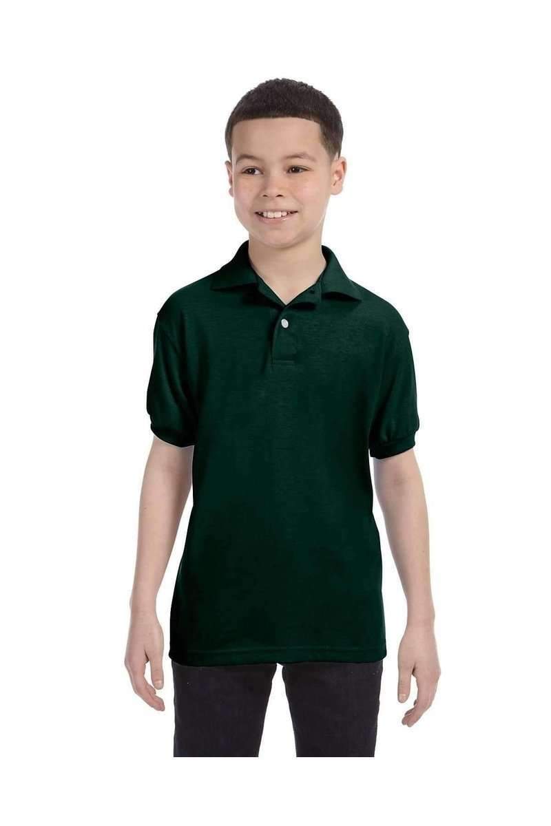 Hanes 054Y Jersey Knit Youth Wholesale Polo in 