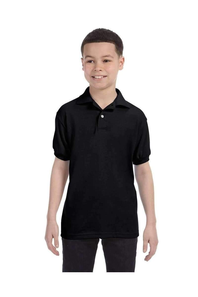 Hanes 054Y Jersey Knit Youth Wholesale Polo in 