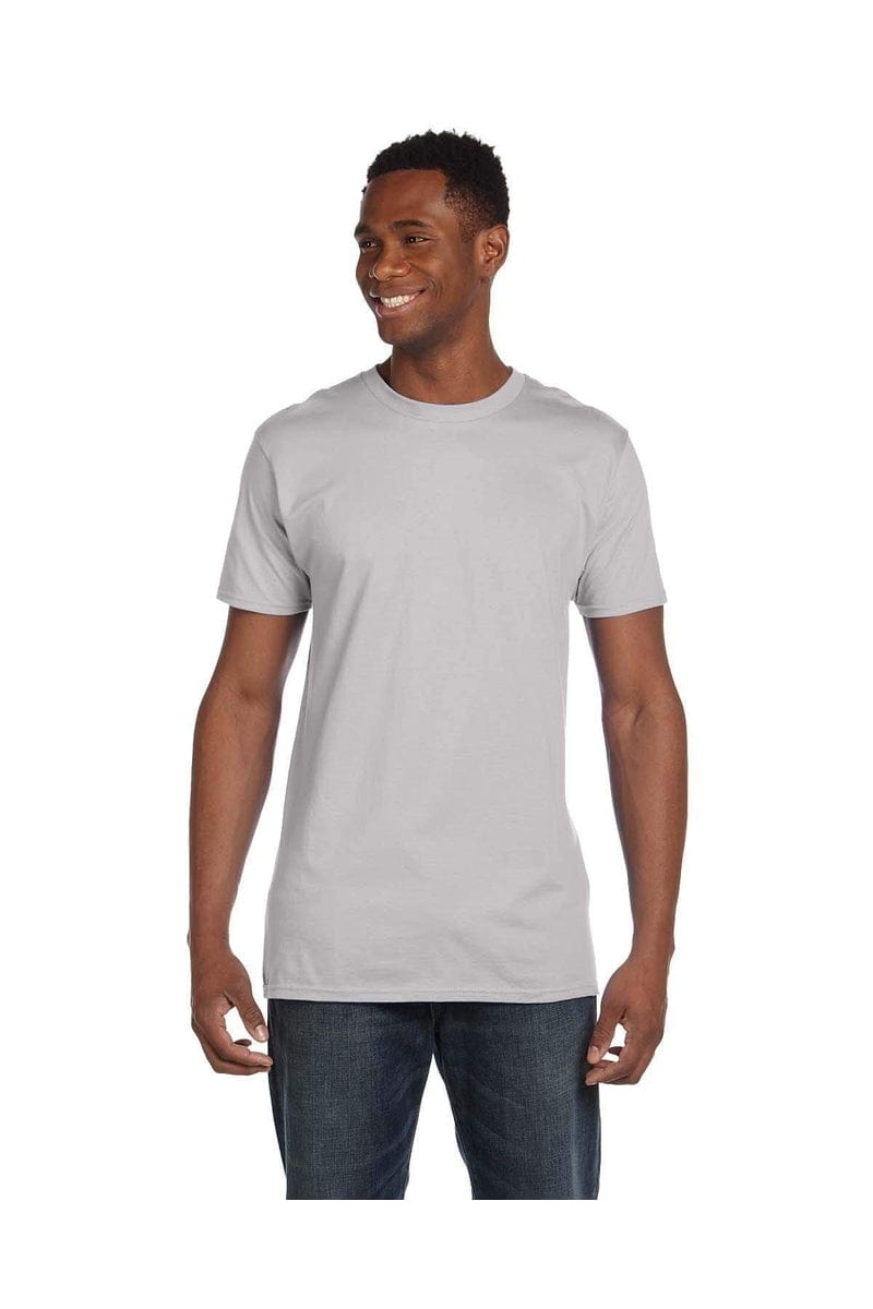 Hanes 4980: Adult 4.5 oz., 100% Ringspun Cotton nano-T T-Shirt in Ice Grey
