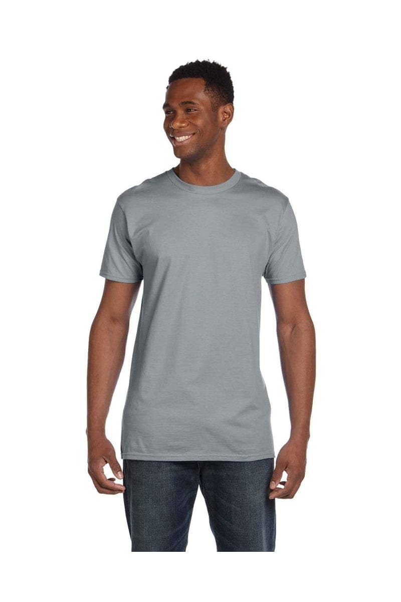 Hanes 4980: Adult 4.5 oz., 100% Ringspun Cotton nano-T T-Shirt in Vintage Gray