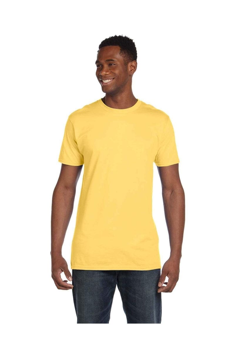 Hanes 4980: Adult 4.5 oz., 100% Ringspun Cotton nano-T T-Shirt in Vintage Gold