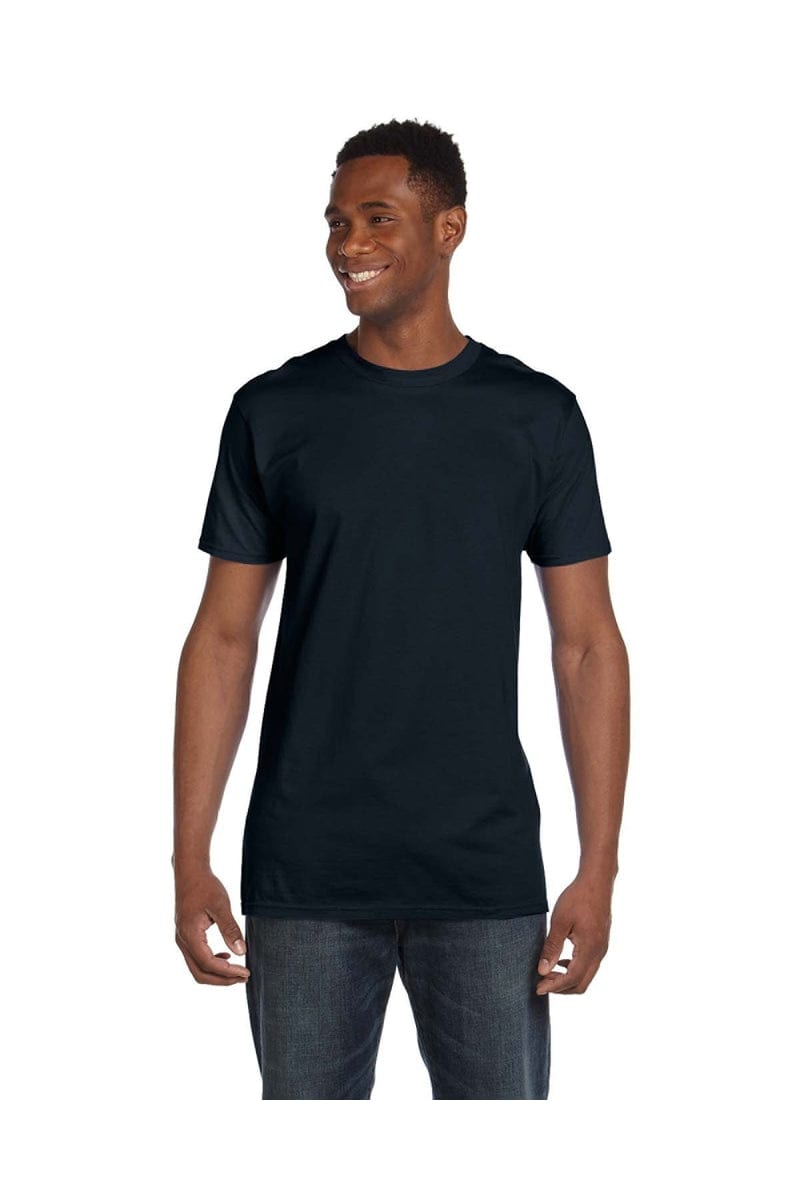 Hanes 4980: Adult 4.5 oz., 100% Ringspun Cotton nano-T T-Shirt in Vintage Black