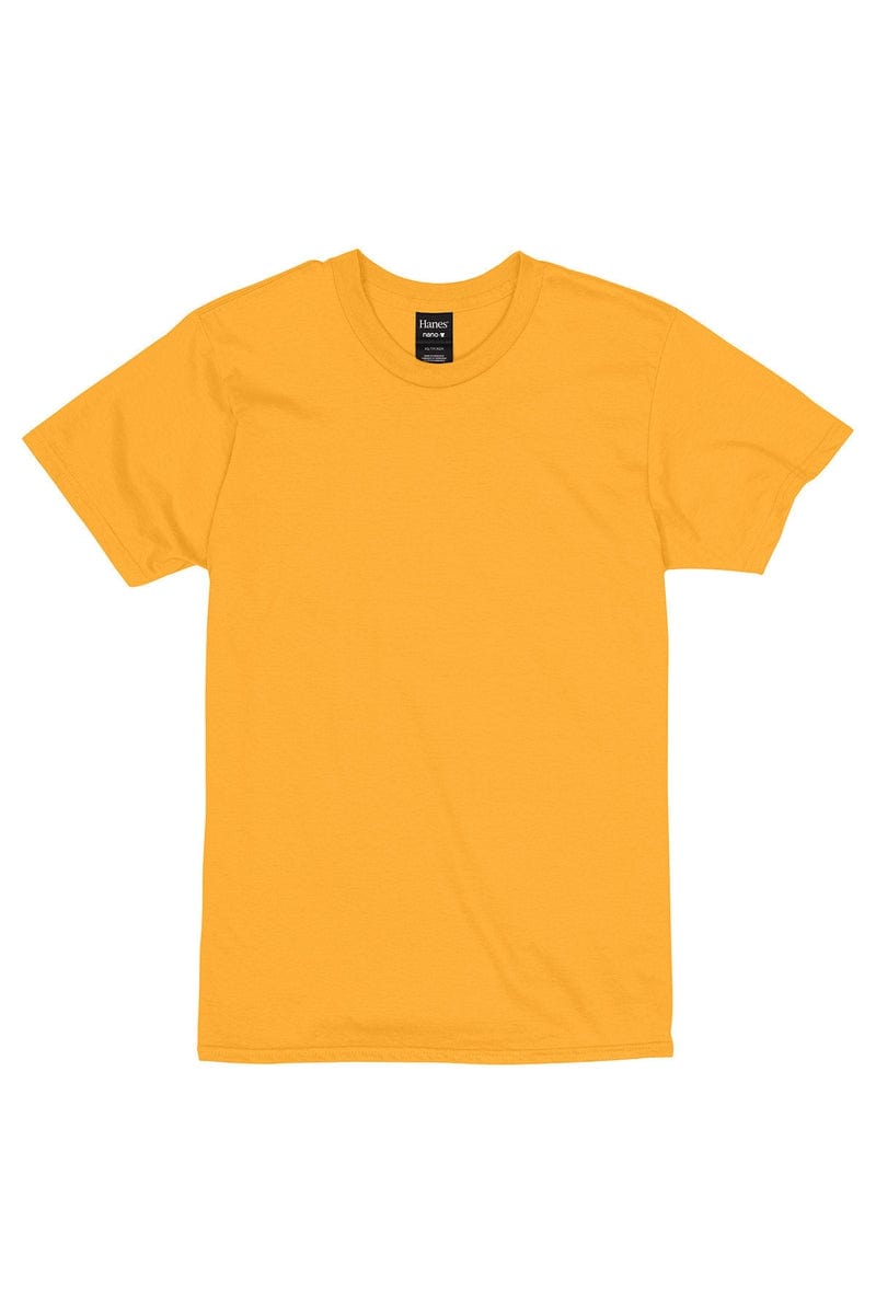 Hanes 4980: Adult 4.5 oz., 100% Ringspun Cotton nano-T T-Shirt in Gold