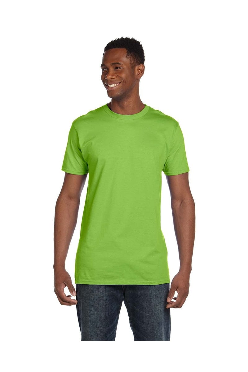 Hanes 4980: Adult 4.5 oz., 100% Ringspun Cotton nano-T T-Shirt in Lime