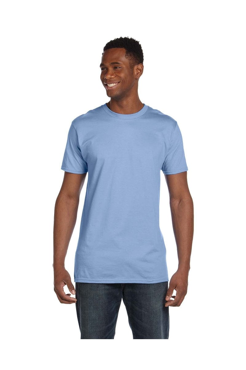Hanes 4980 Nano-T Cotton T-Shirt. in Light Blue
